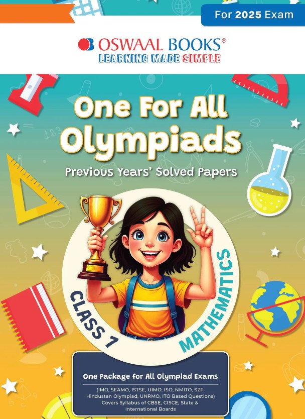 Oswaal One for All Olympiads Chapter-wise Previous Years Solved Papers, Prep-Guide Class 7 Mathematics For 2025 Exam